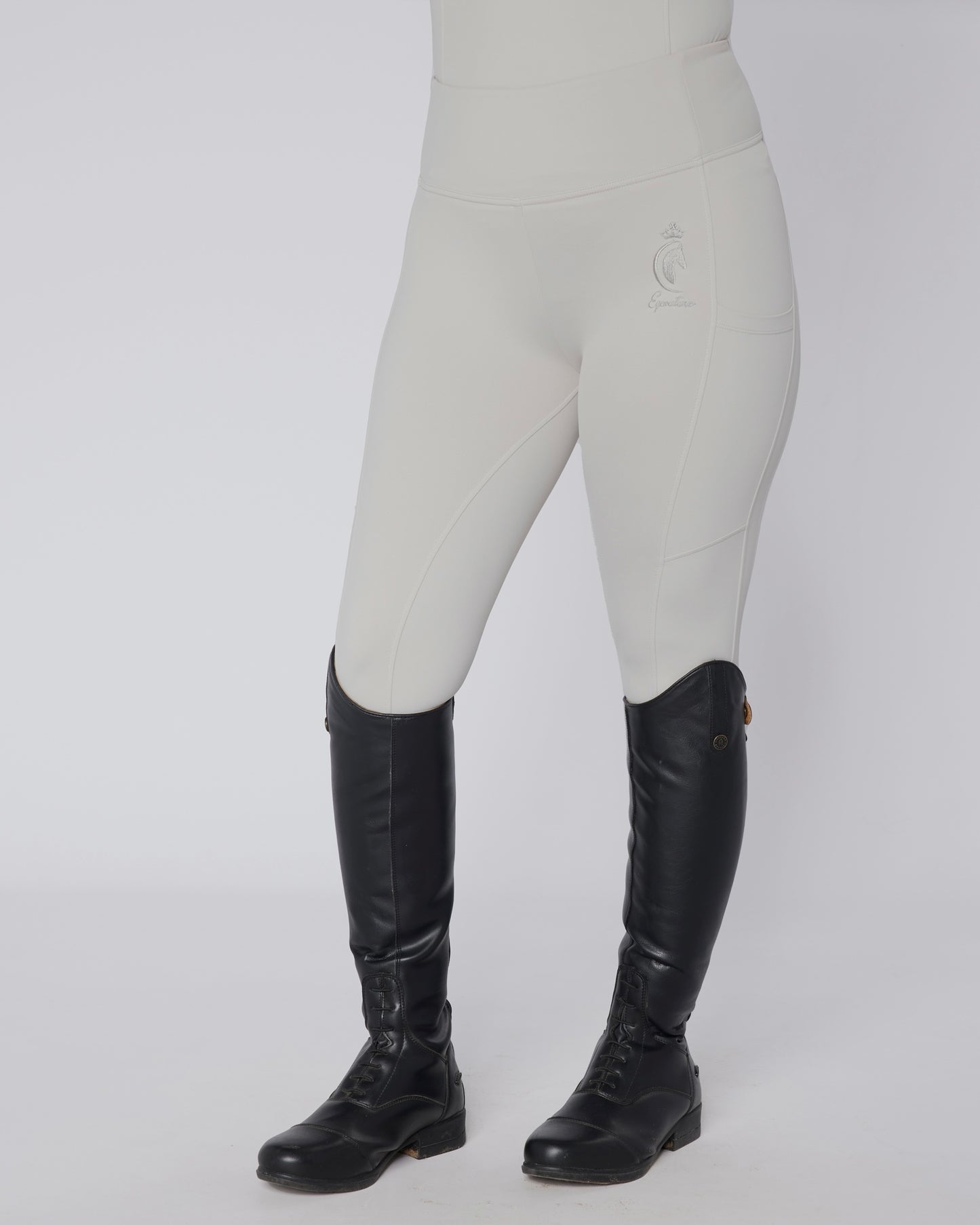 ORIGINALS Competition Full Seat Riding Leggings / Tights - PLATINUM No Grip