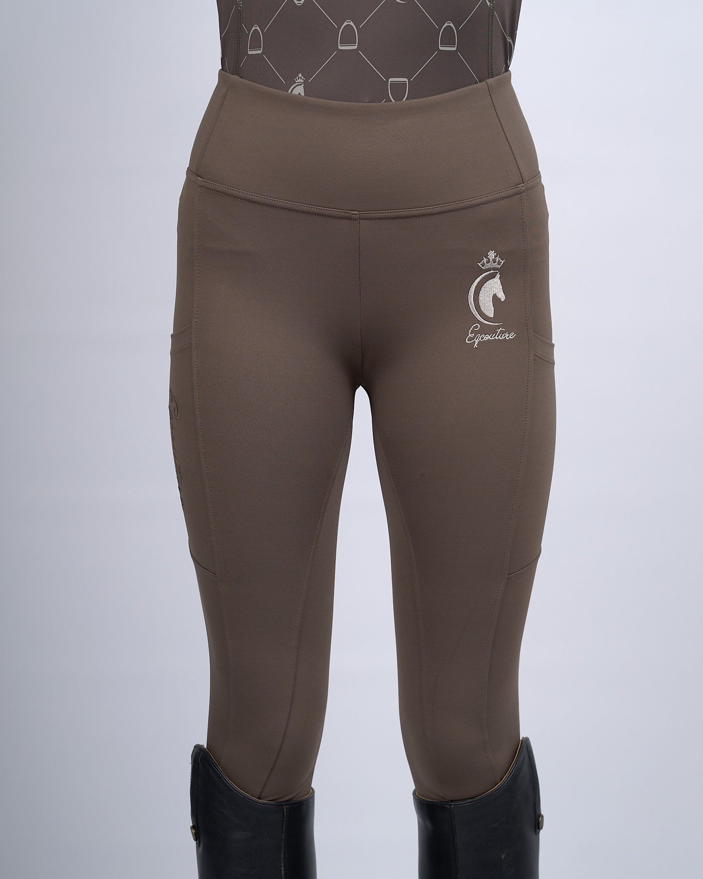 ORIGINALS Mocha Riding Leggings / Tights with Phone Pockets - NO GRIP / SILICONE