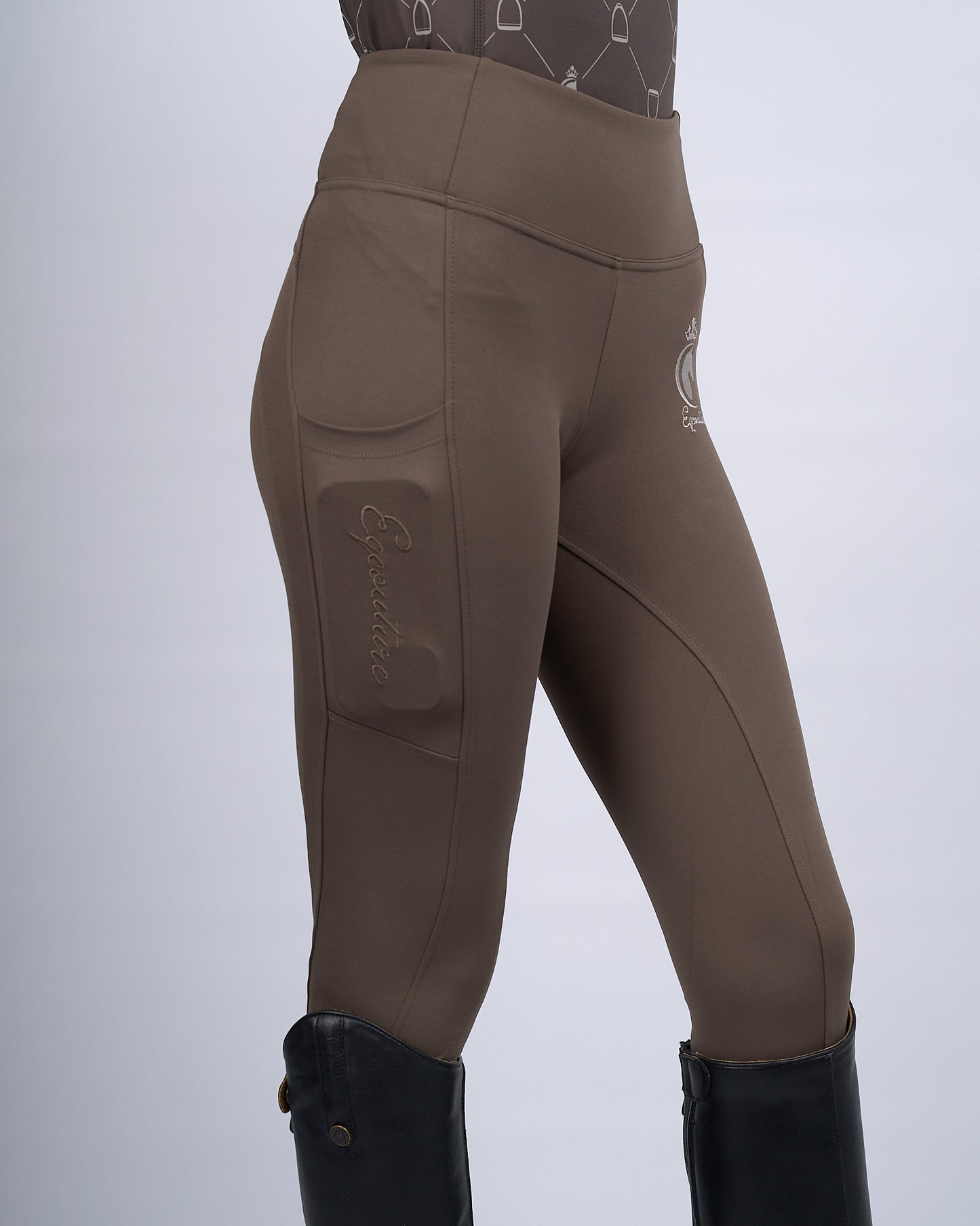 ORIGINALS Mocha Riding Leggings / Tights with Phone Pockets - NO GRIP / SILICONE