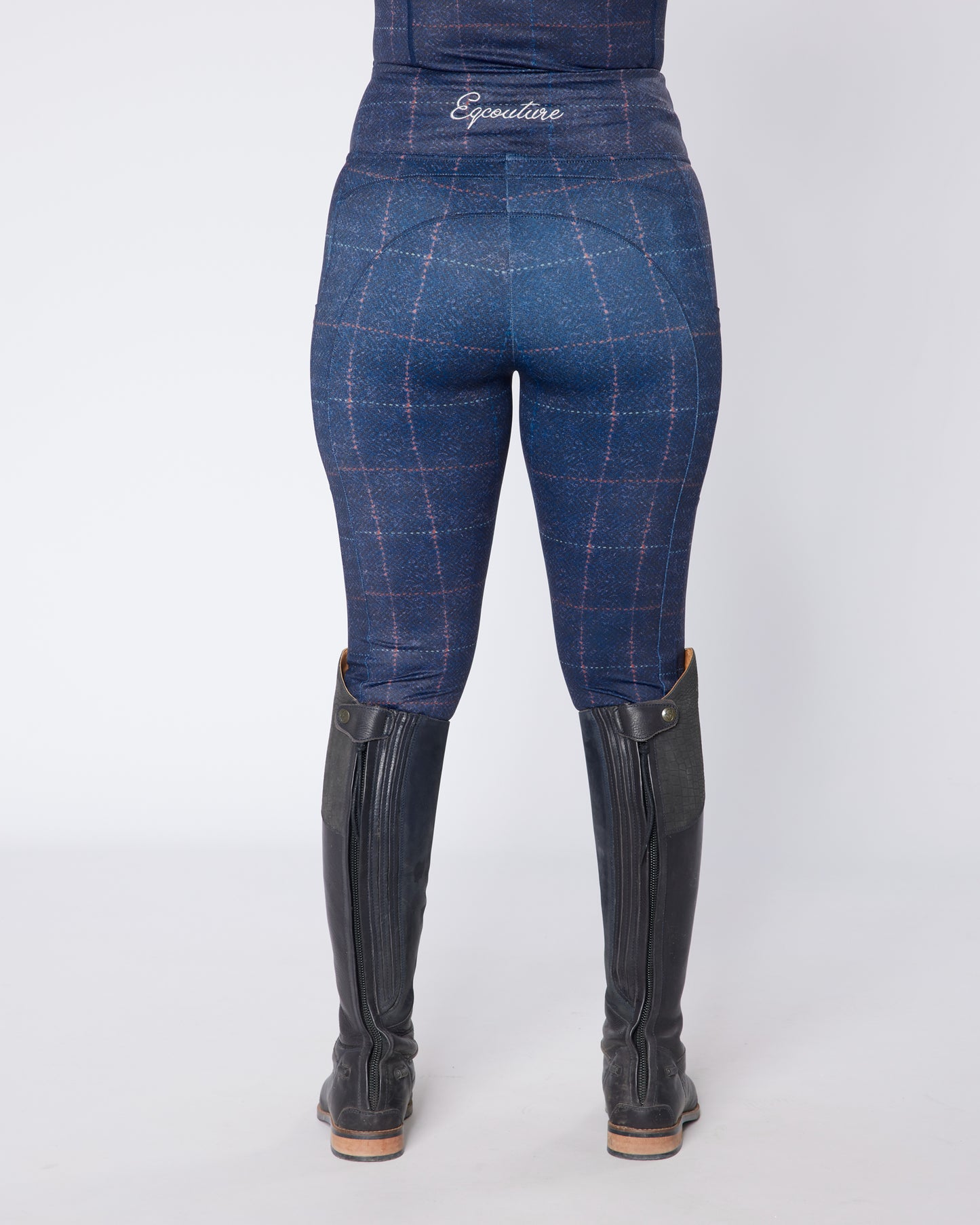 ORIGINALS Navy Tweed Effect Riding Leggings - No Grip