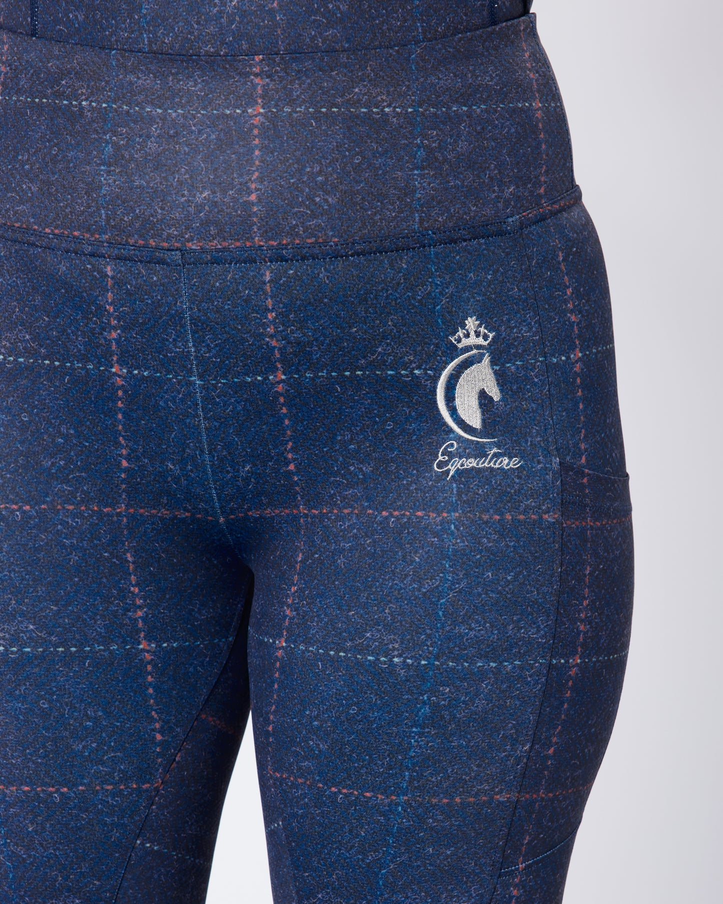 ORIGINALS Navy Tweed Effect Riding Leggings - No Grip