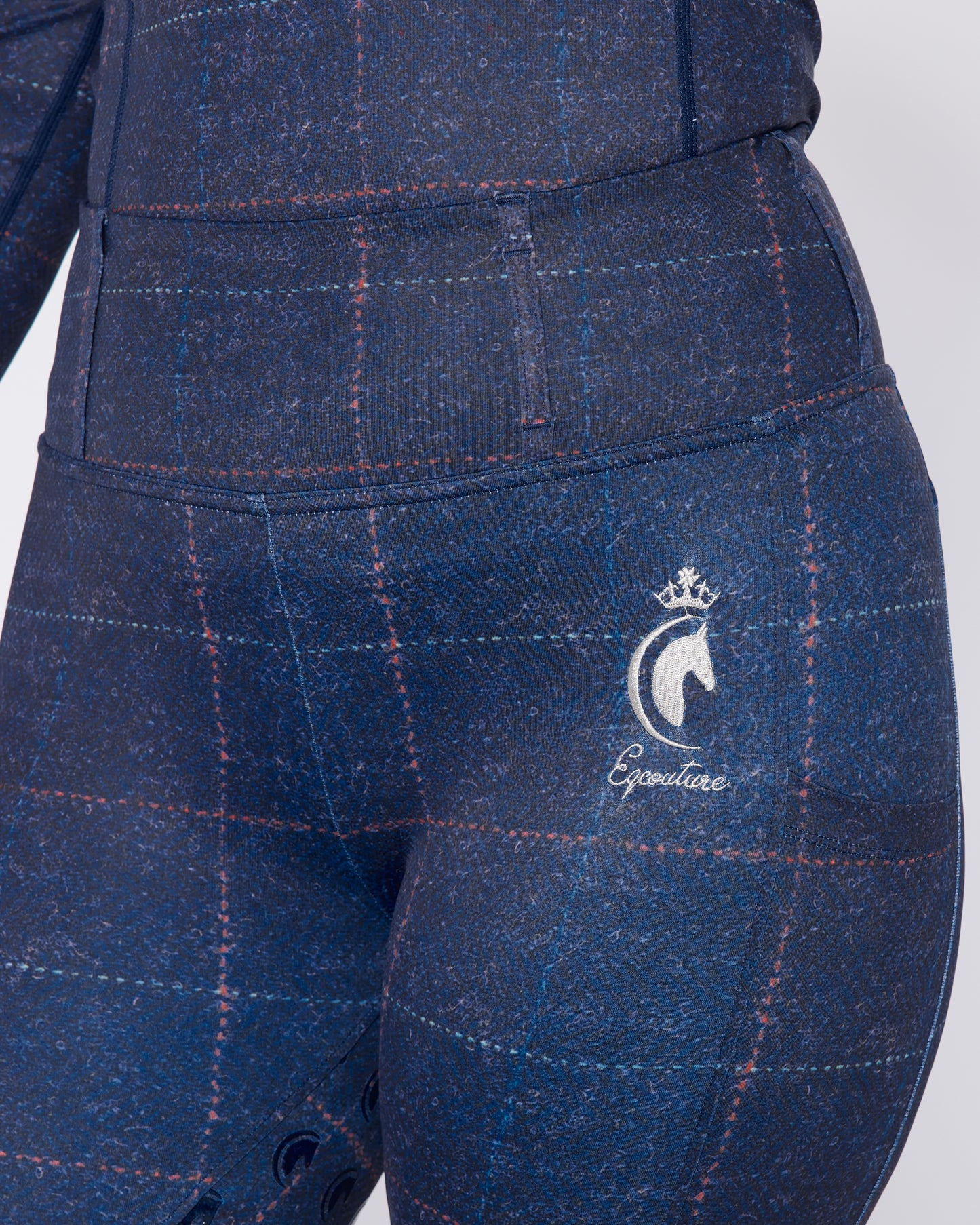 ORIGINALS Navy Tweed Effect Riding Leggings - Full Grip