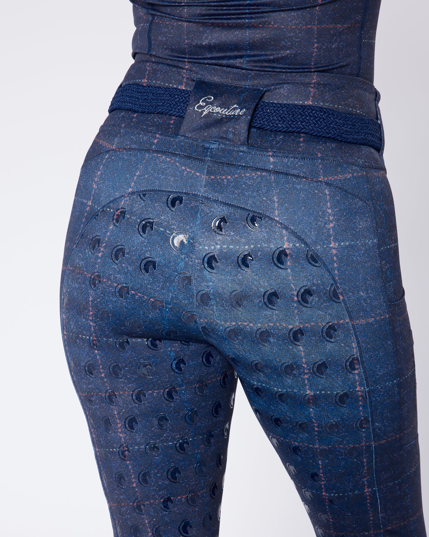 ORIGINALS Navy Tweed Effect Riding Leggings - Full Grip
