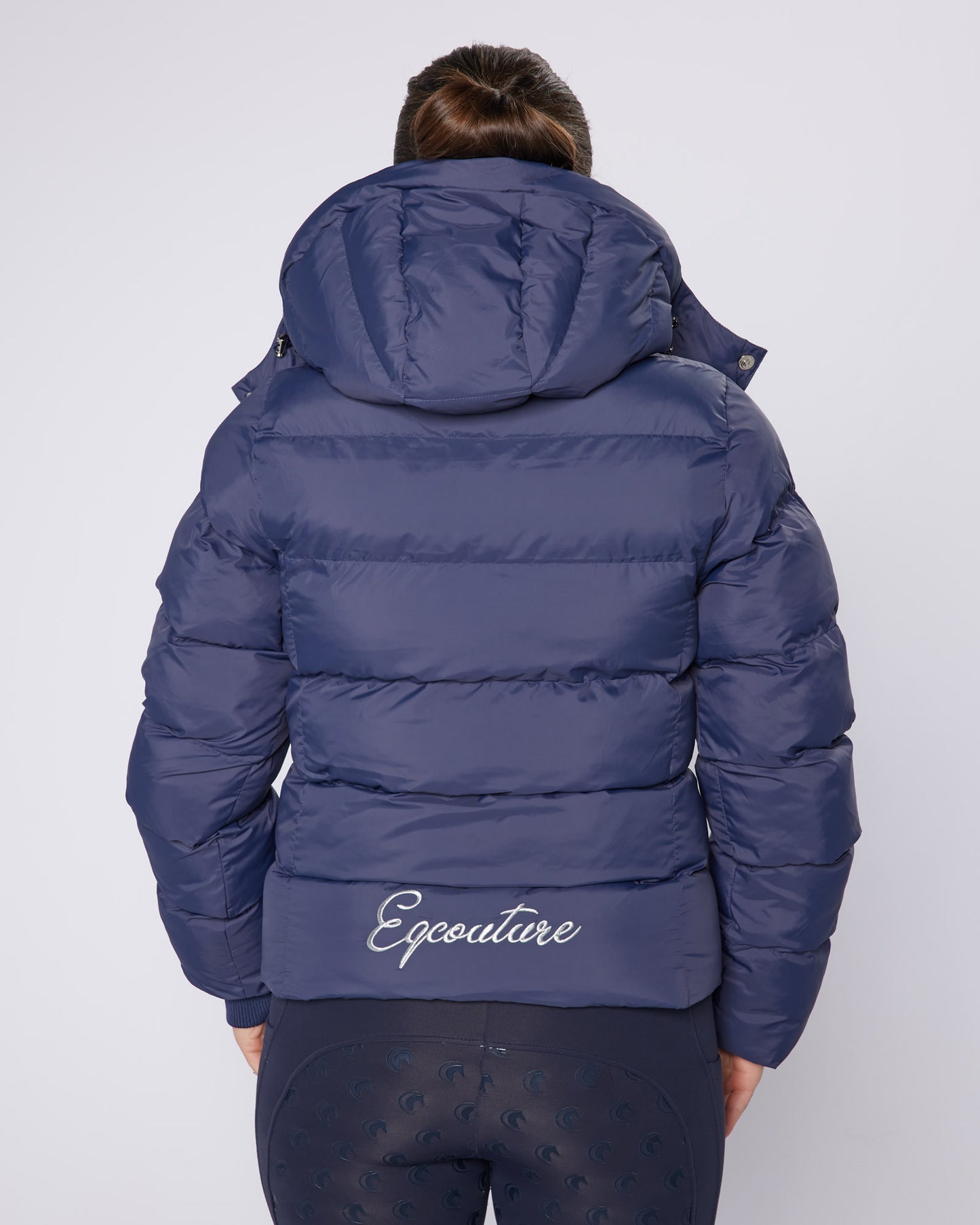 Exclusive Short Navy Puffer Coat / Jacket - Detachable Hood