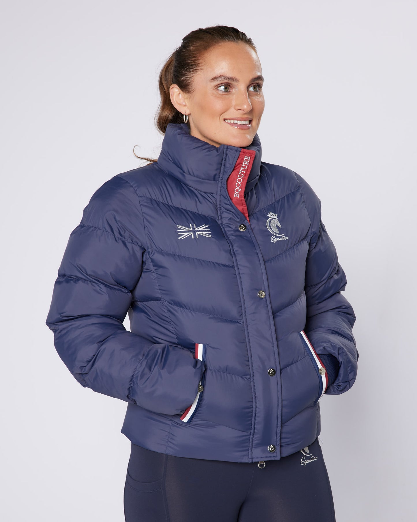 Exclusive Short Navy Puffer Coat / Jacket - Detachable Hood