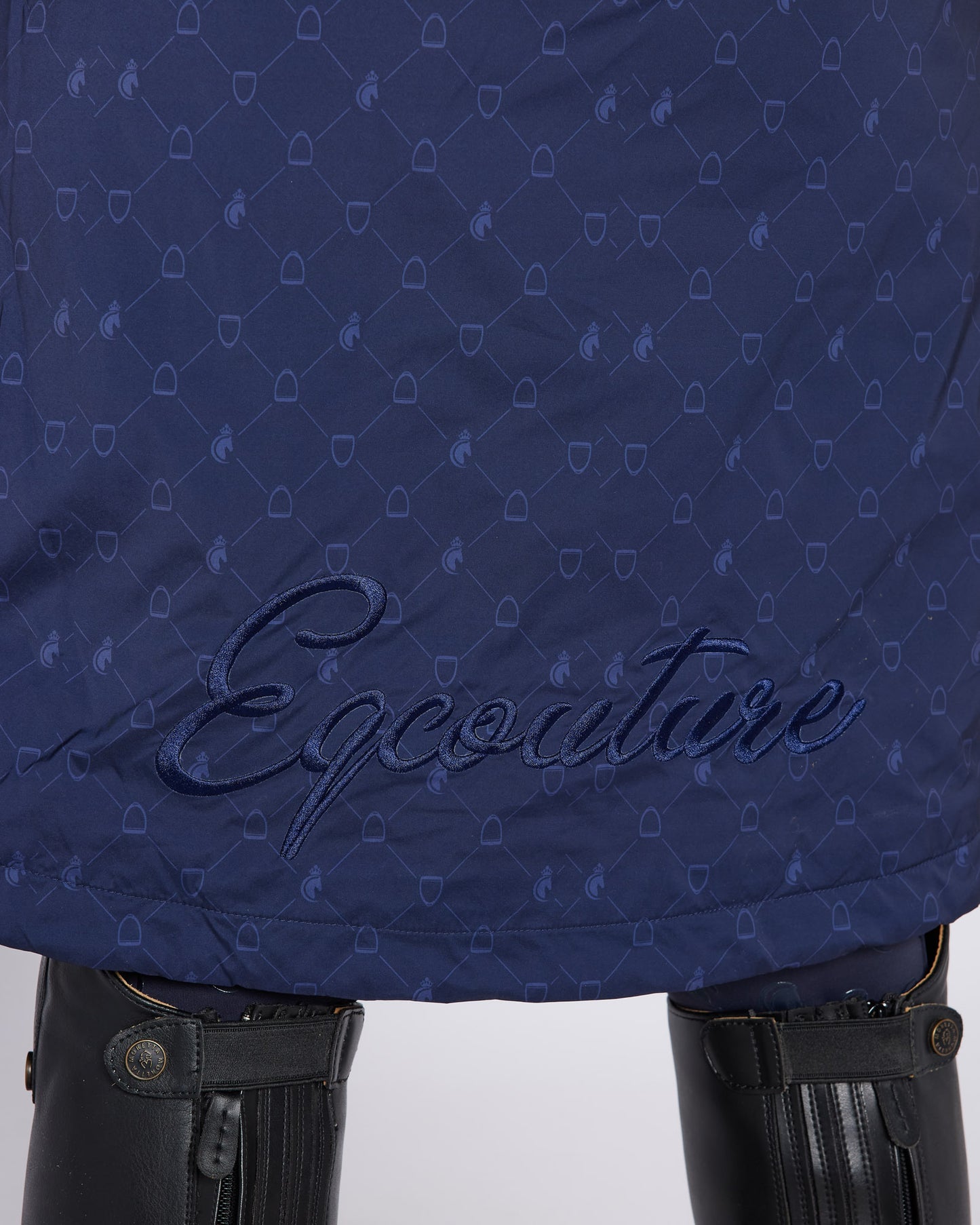 DryStyle Waterproof Fleece Lined Coat - Navy Stirrup Print