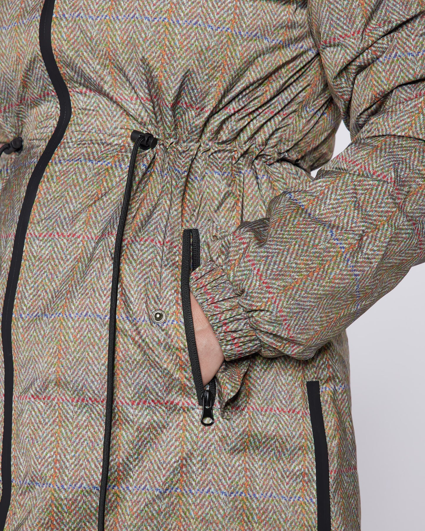 DryStyle Waterproof Fleece Lined Coat - Tweed Effect