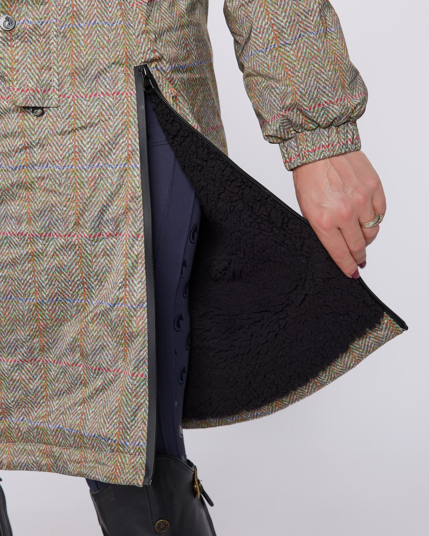 DryStyle Waterproof Fleece Lined Coat - Tweed Effect