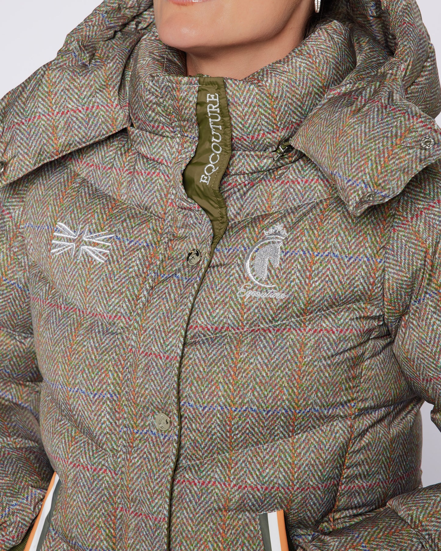 Exclusive Short Tweed Puffer Coat / Jacket - Detachable Hood
