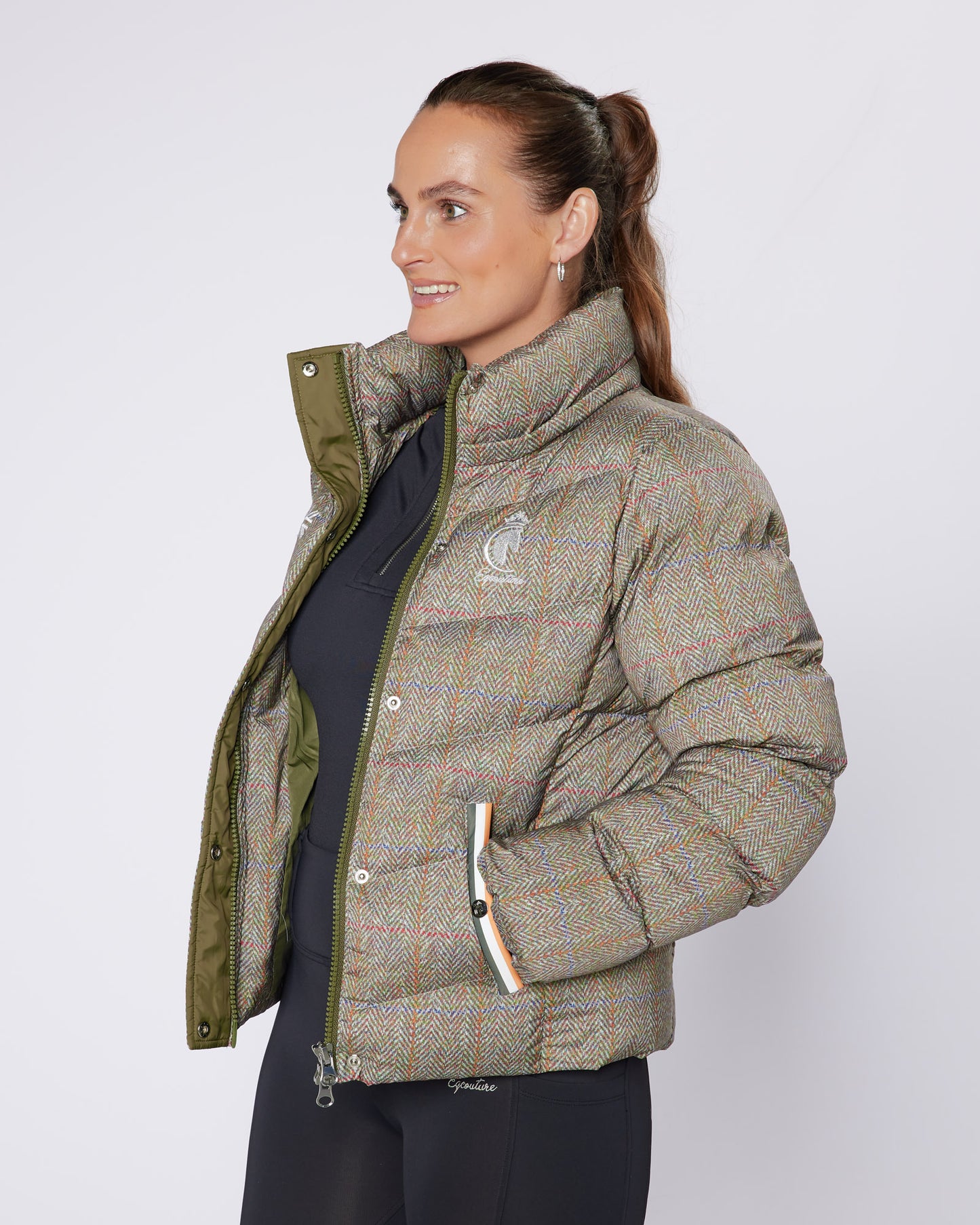 Exclusive Short Tweed Puffer Coat / Jacket - Detachable Hood
