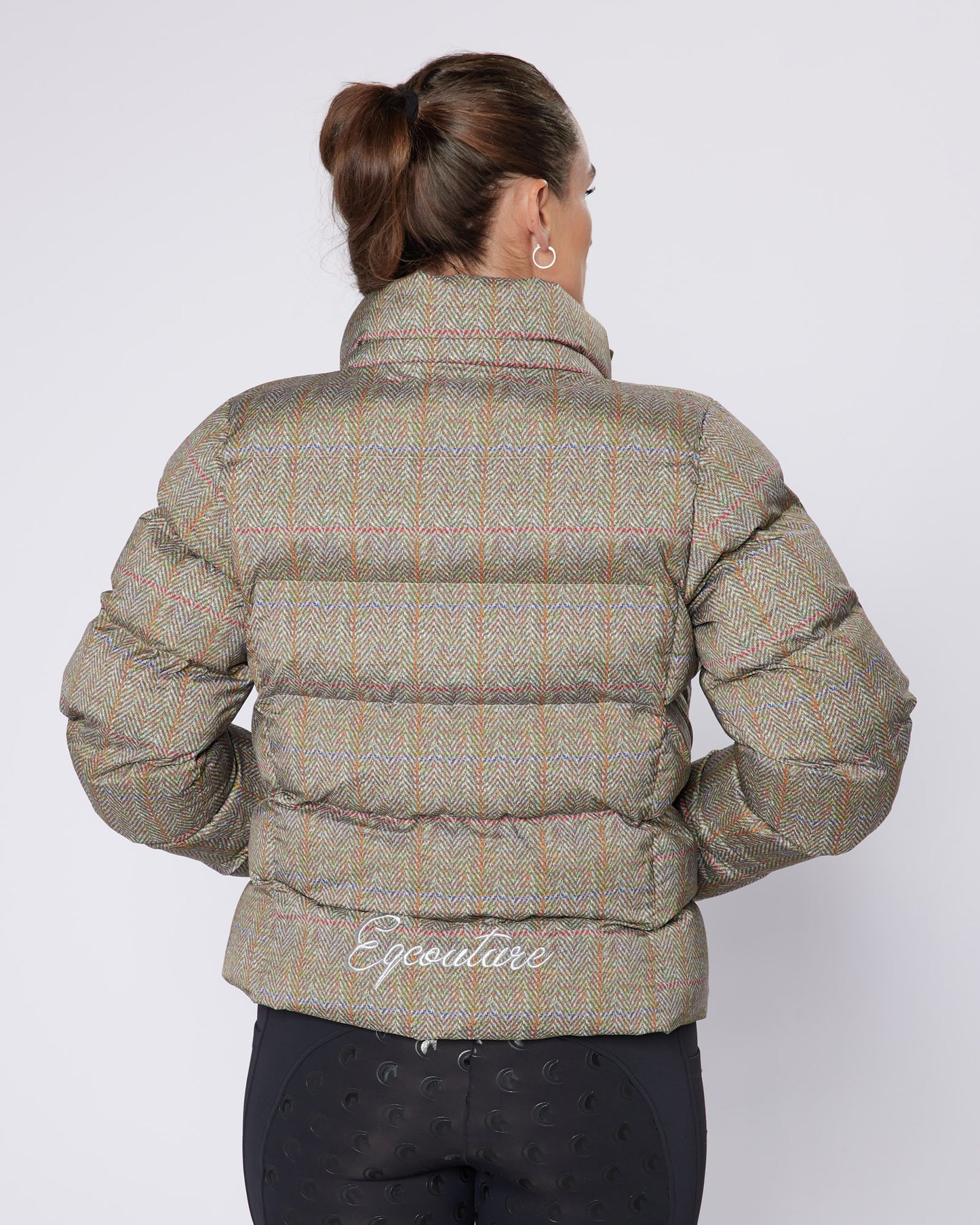 Exclusive Short Tweed Puffer Coat / Jacket - Detachable Hood