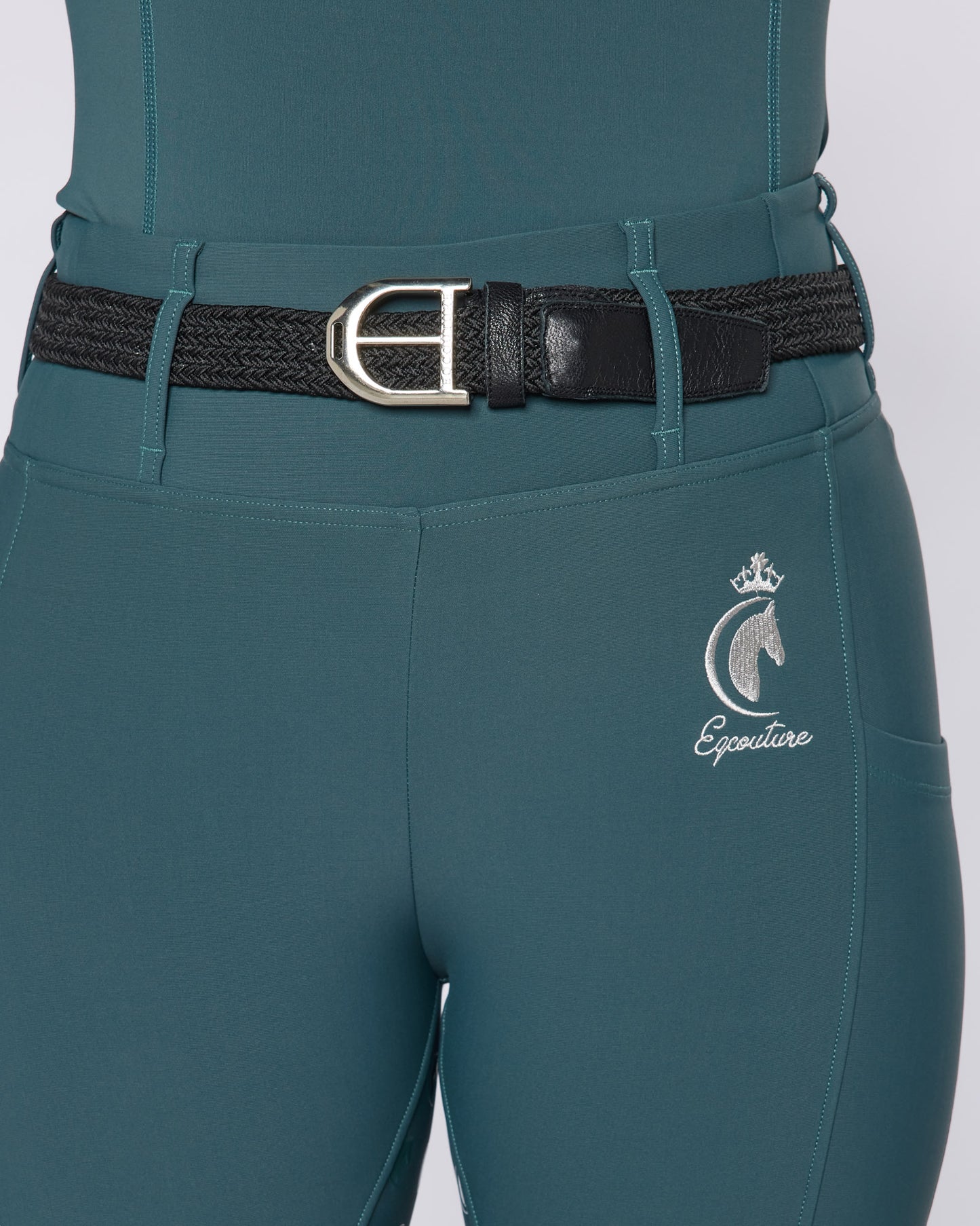 ALL-SEASON Emerald Riding Leggings / Tights with Phone Pockets - WATER RESISTANT