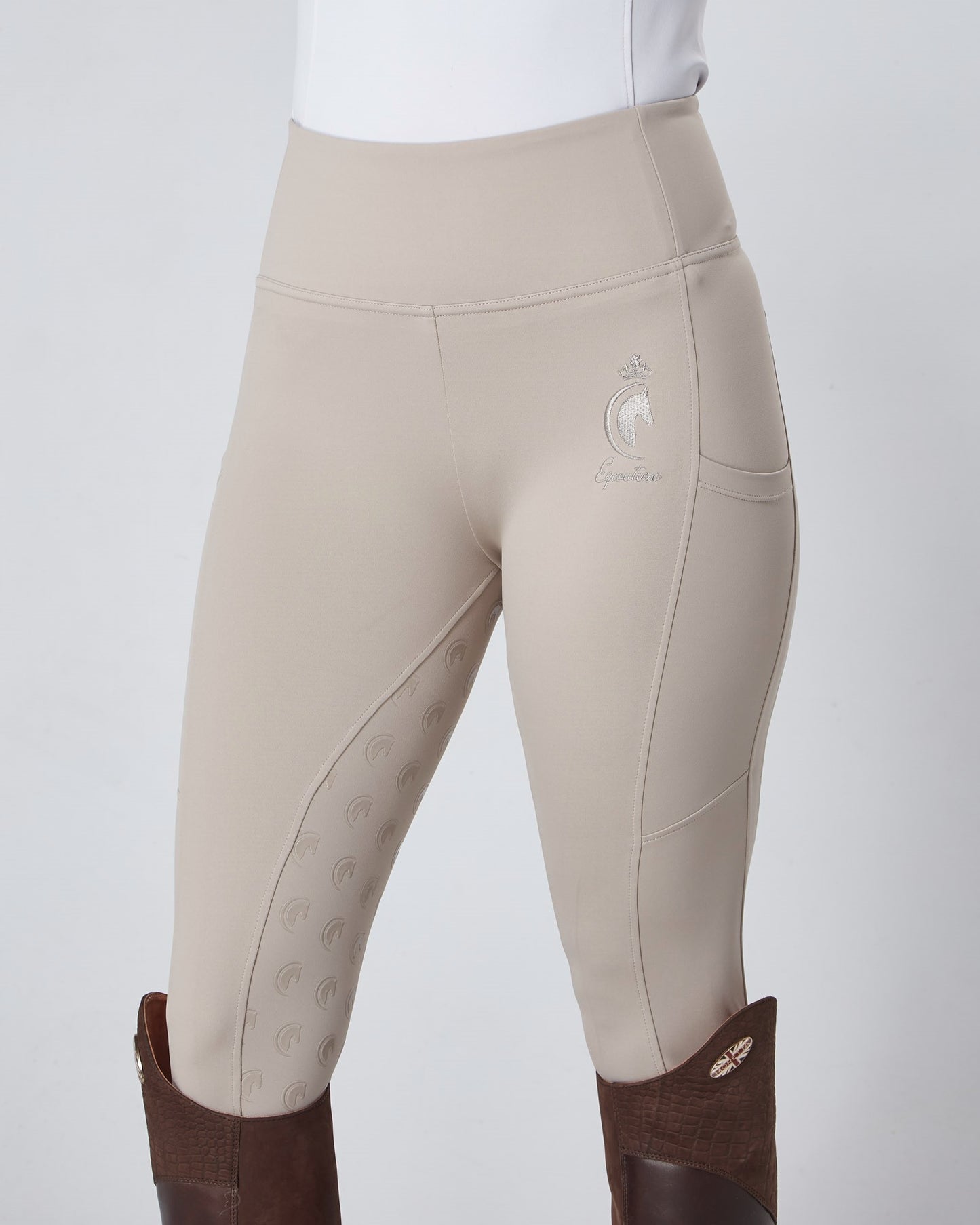 ORIGINALS Competition Beige Riding Leggings / Tights with Phone Pockets - HUNTER BEIGE