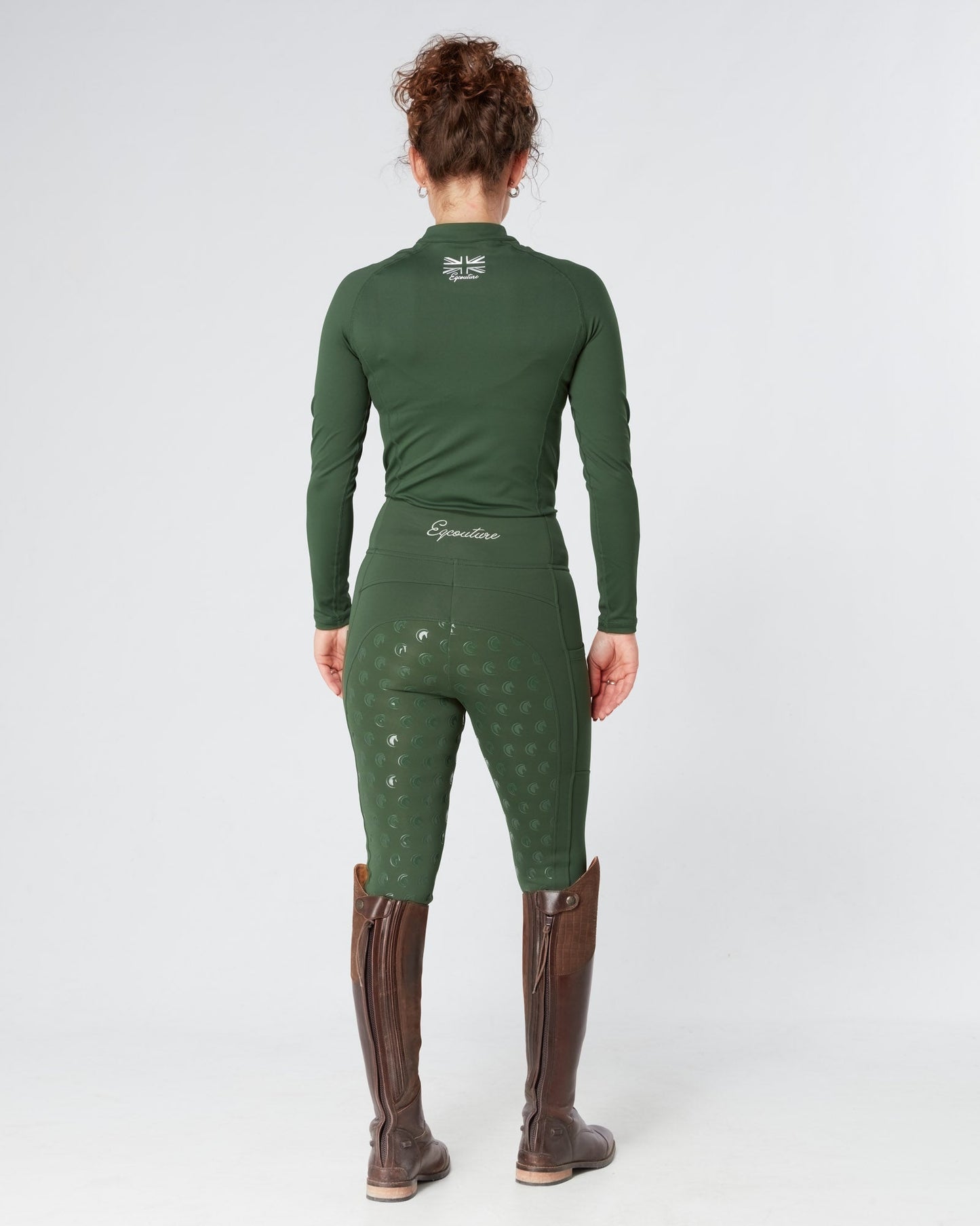 ORIGINALS Forest Green Riding Leggings / Tights with Phone Pockets