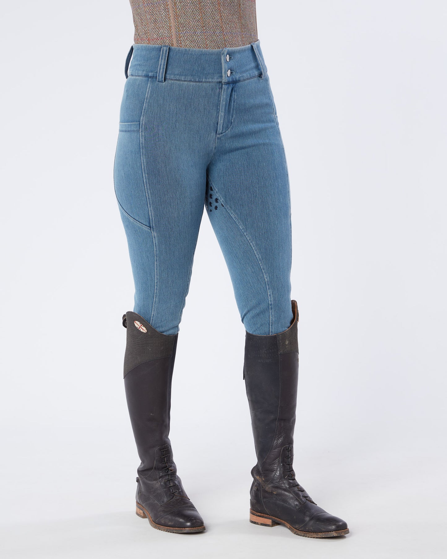 Hampton Denim Riding Breeches - Half Grip