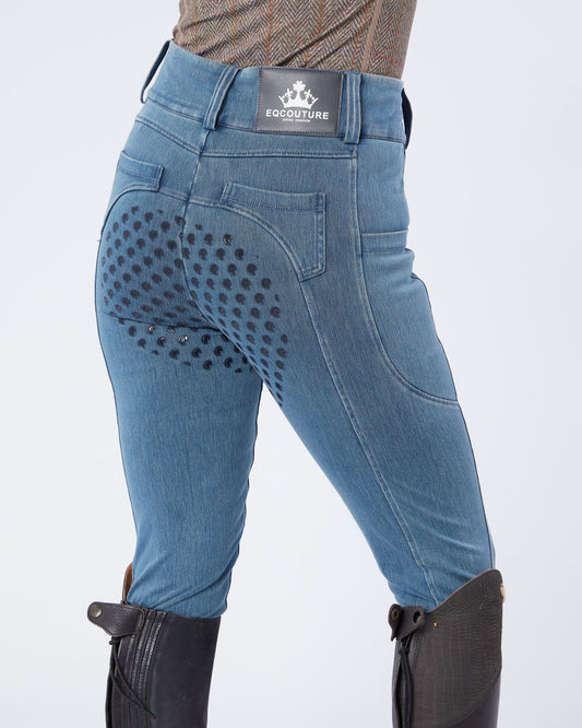 Hampton Denim Riding Breeches - Half Grip
