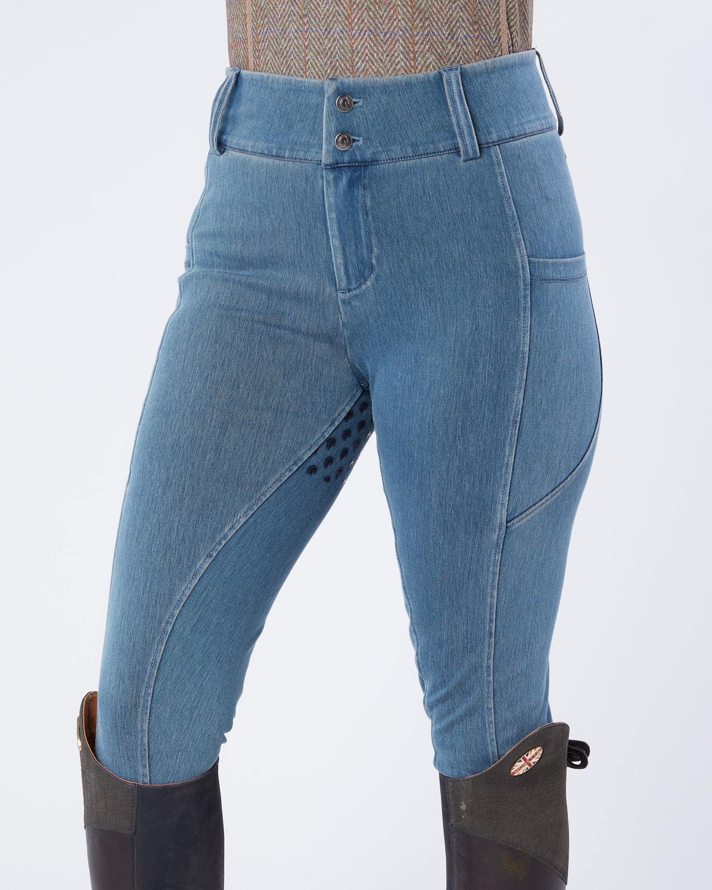 Hampton Denim Riding Breeches - Half Grip