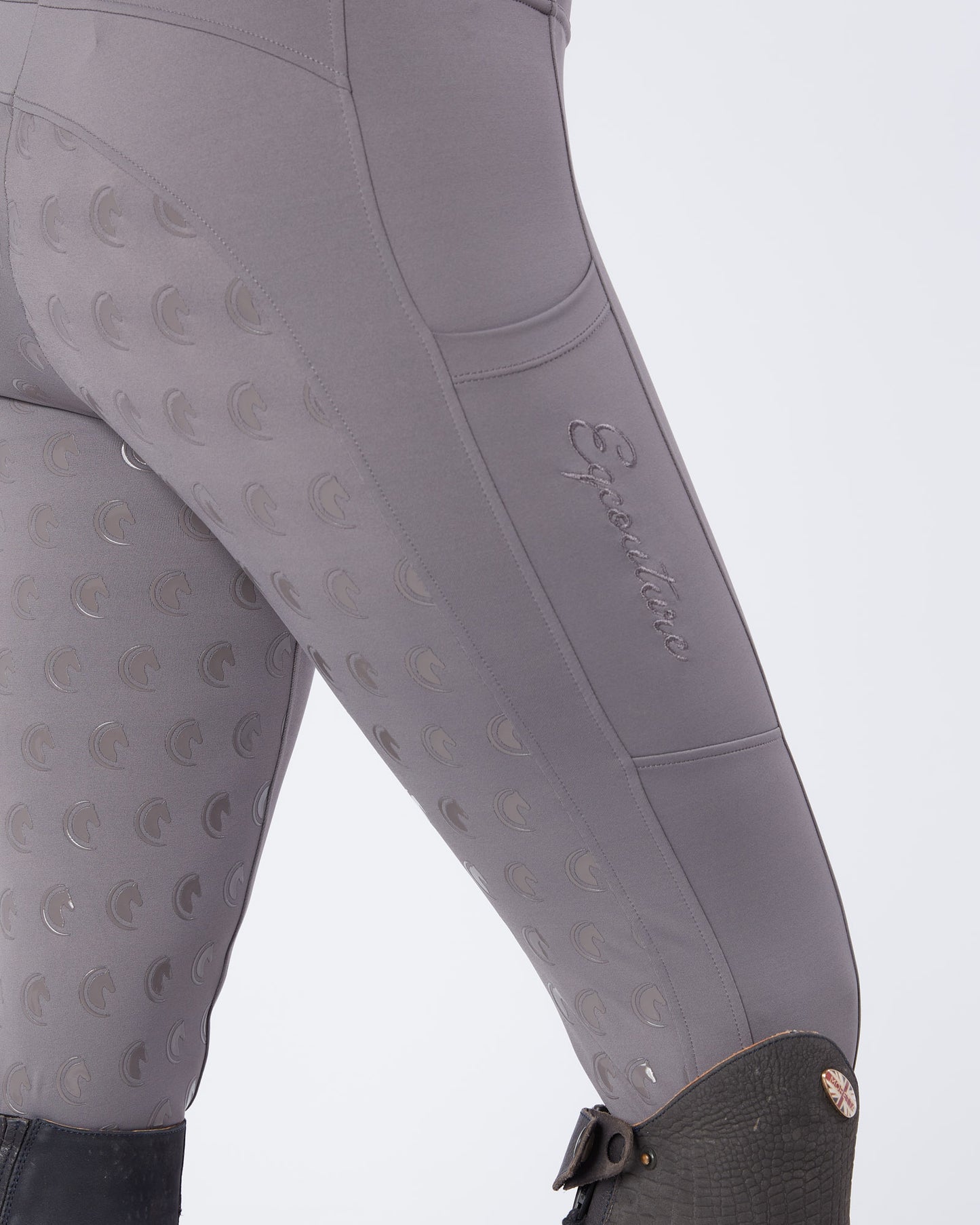 NEW - ORIGINALS Steel Grey Riding Leggings / Tights with Phone Pockets - GREY