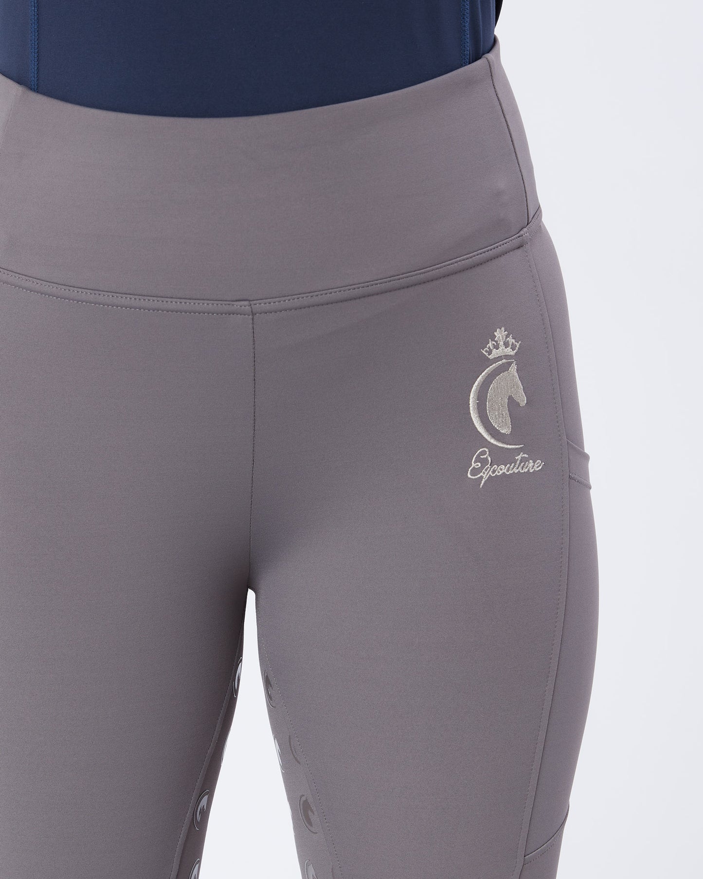 NEW - ORIGINALS Steel Grey Riding Leggings / Tights with Phone Pockets - GREY
