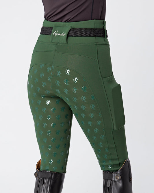ORIGINALS Forest Green Riding Leggings / Tights with Phone Pockets
