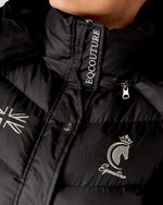 Load image into Gallery viewer, Black Gilet Body Warmer Sleeveless Jacket Equestrian - Detachable Hood
