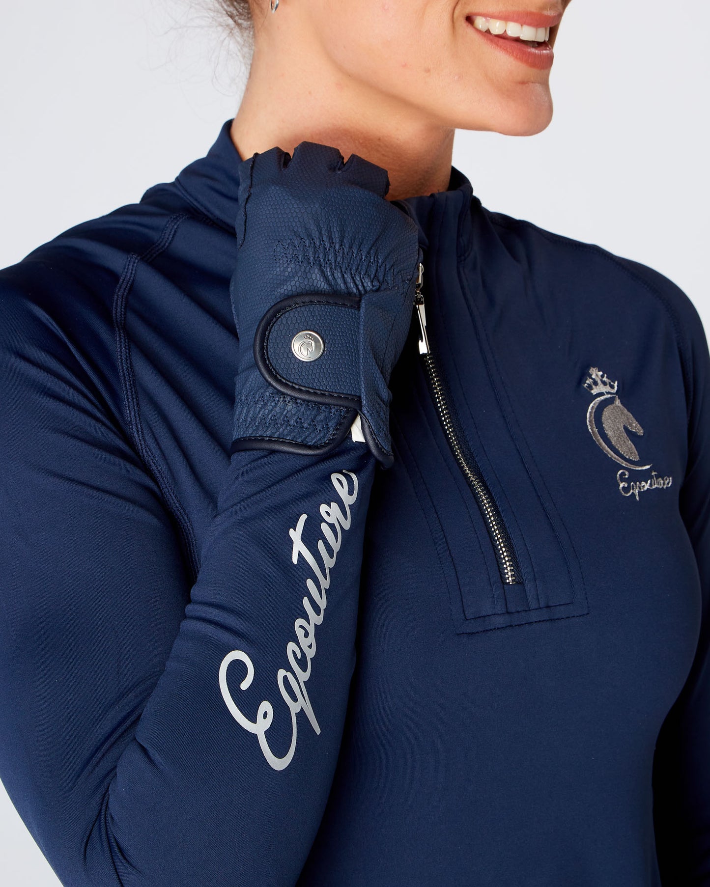 EQUESTRIAN HORSE RIDING GRIP GLOVES SLIM FIT - BROWN