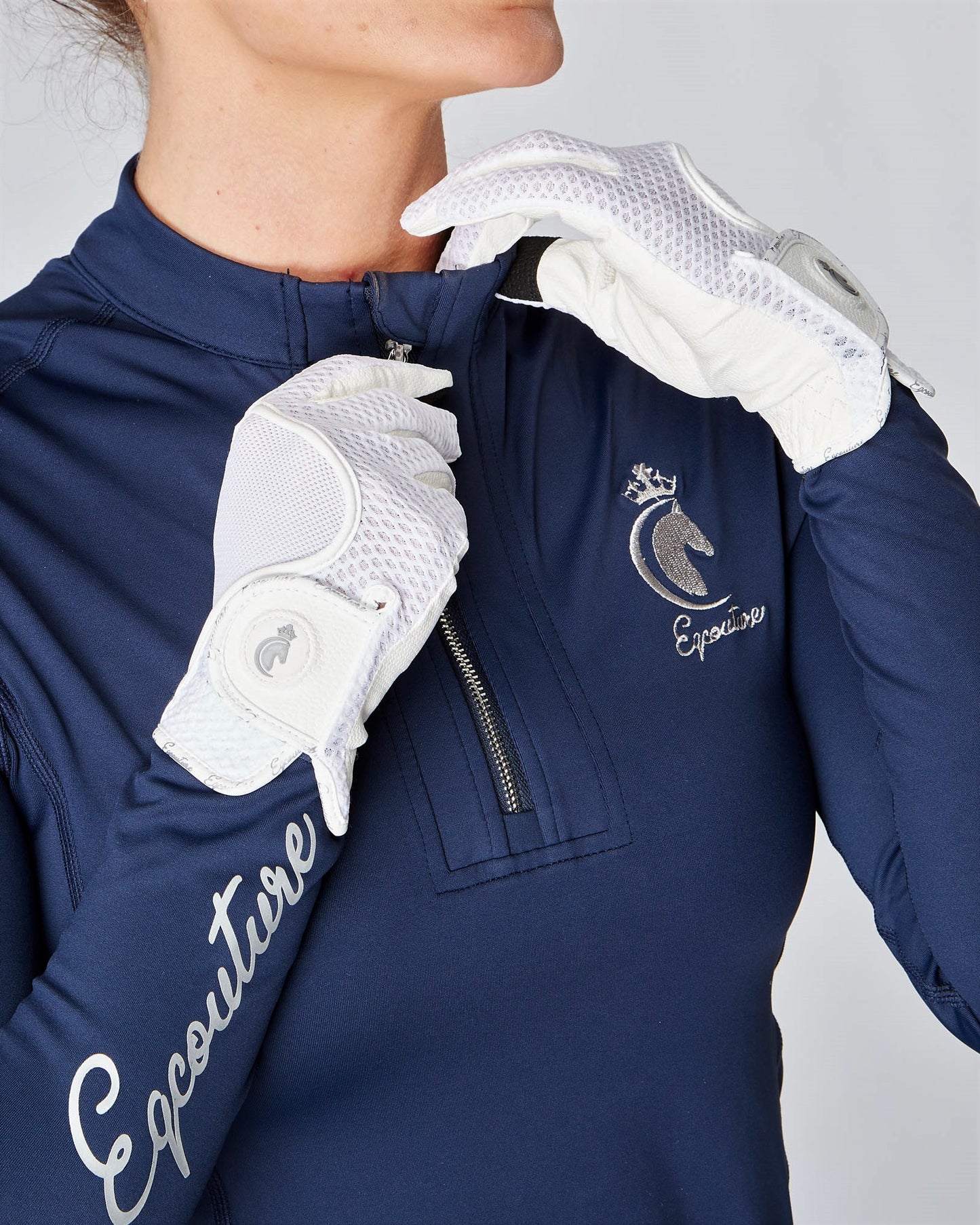 EQUESTRIAN HORSE RIDING GRIP GLOVES SLIM FIT - BROWN