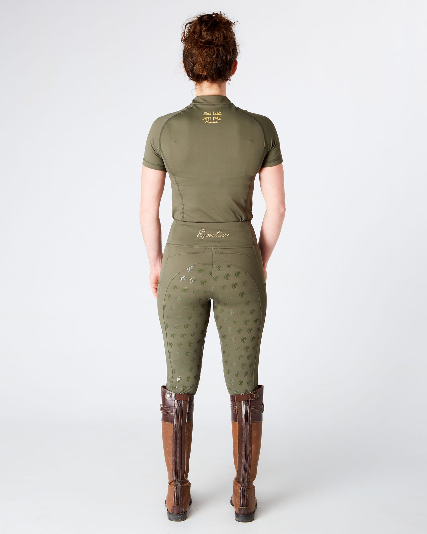 Horse Riding Equestrian Short Sleeve Base Layer - GREEN - Eqcouture