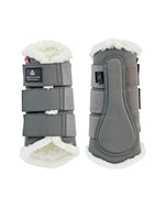 Load image into Gallery viewer, Eqcouture Symmetry WoolTech Brushing Boots - STEEL (GREY)
