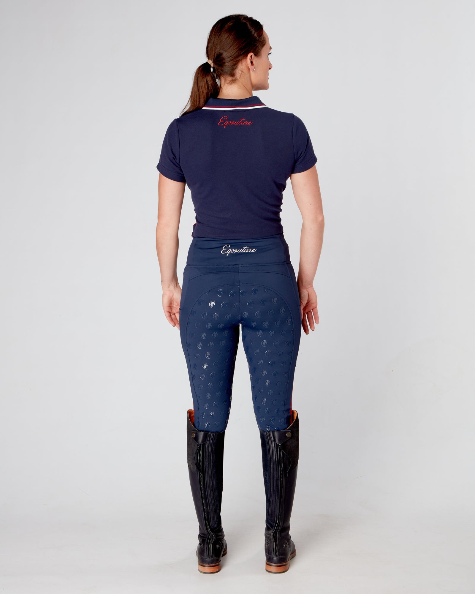 TEAM Women's Polo Shirt Short Sleeve- NAVY