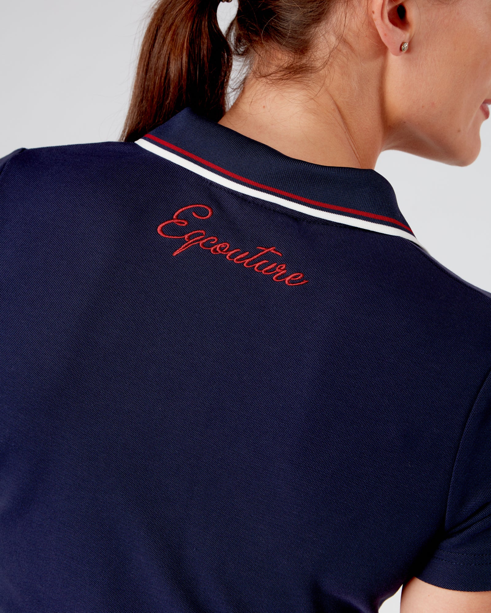 TEAM Women's Polo Shirt Short Sleeve- NAVY