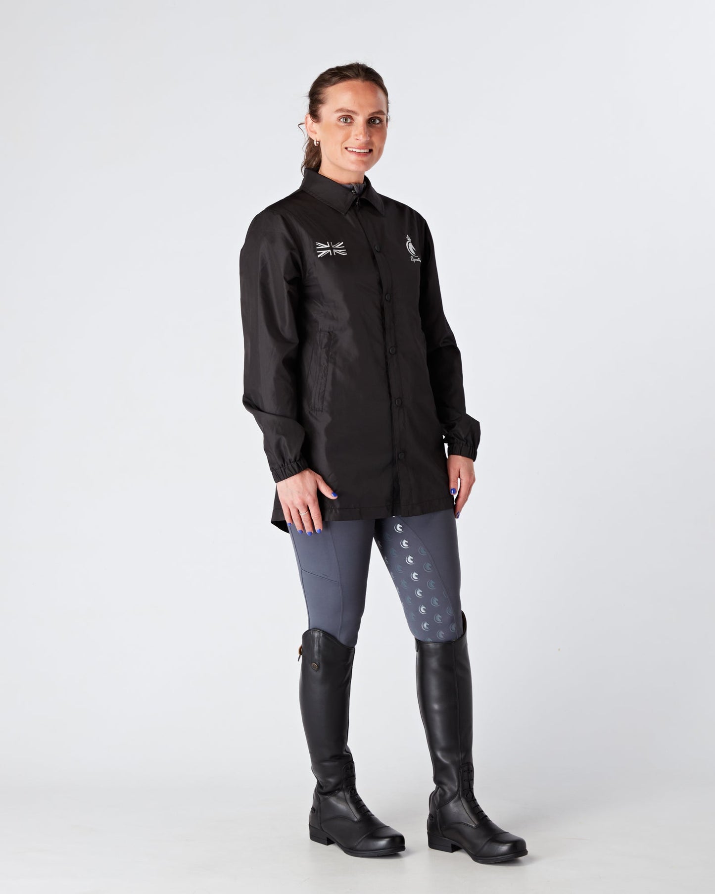 Womens equestrian luxury lightweight, waterproof, smart jacket- BLACK