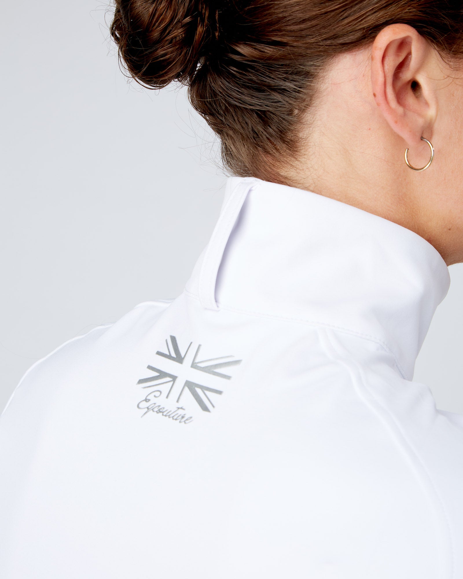 equestrian competition show shirt base layer white short sleeve