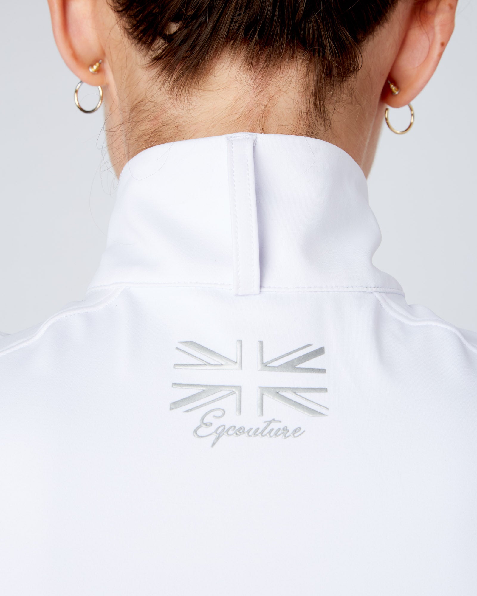 equestrian competition show shirt base layer white short sleeve