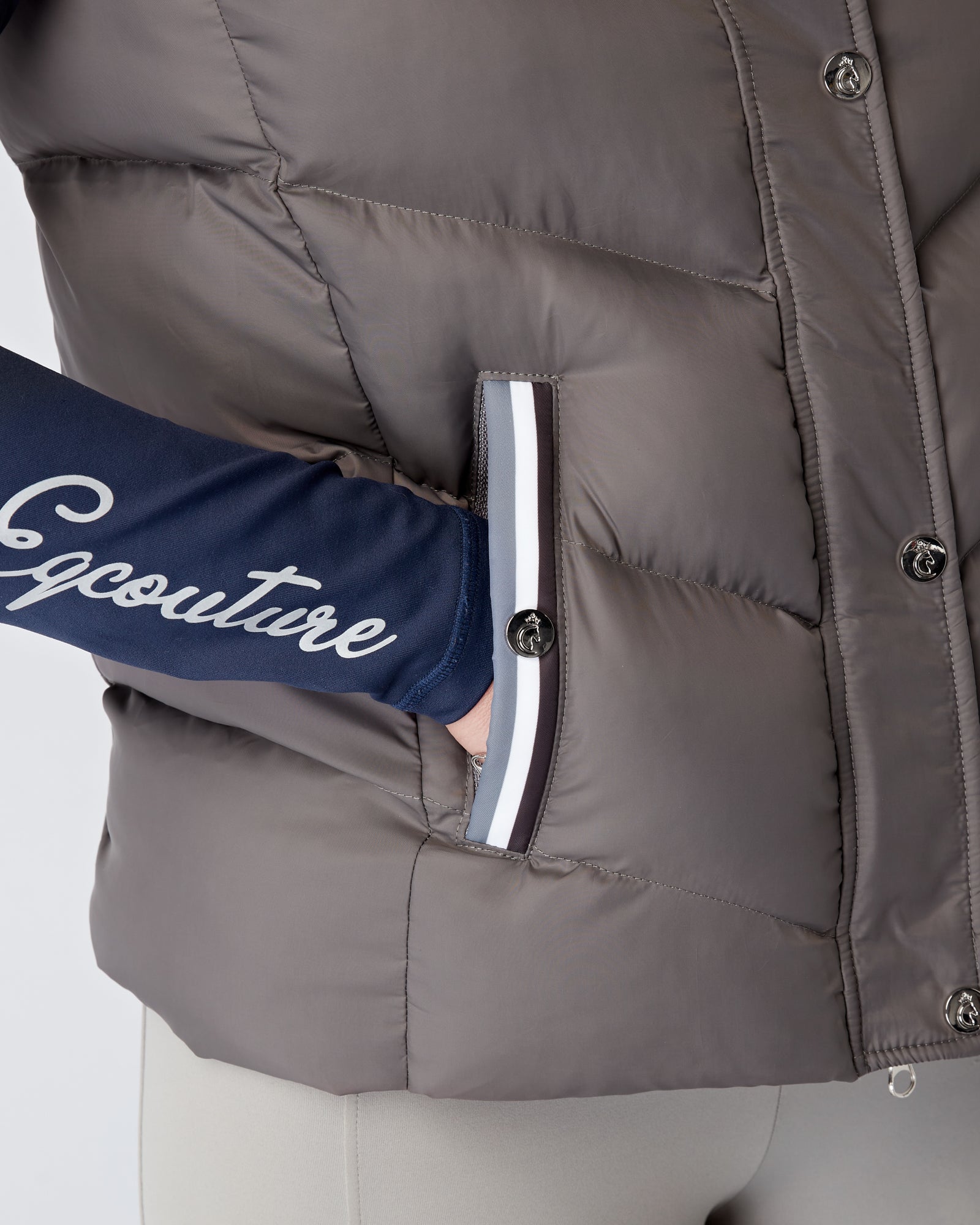 Exclusive Grey Gilet - Detachable Hood
