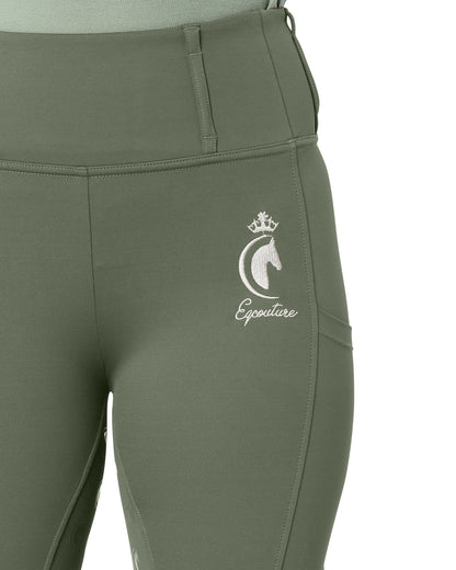 NEW ORIGINALS Olive Green Riding Leggings/Tights  - Full Grip