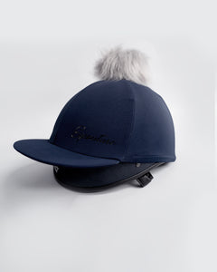 Deluxe Hat Silk with Removable Pom Pom - NAVY
