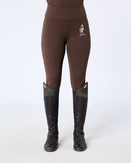 ORIGINALS Brown Riding Leggings / Tights with Phone Pockets - NO GRIP