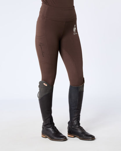 ORIGINALS Brown Riding Leggings / Tights with Phone Pockets - NO GRIP