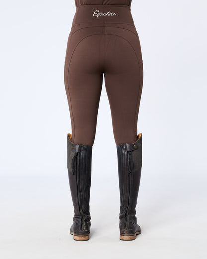 ORIGINALS Brown Riding Leggings / Tights with Phone Pockets - NO GRIP