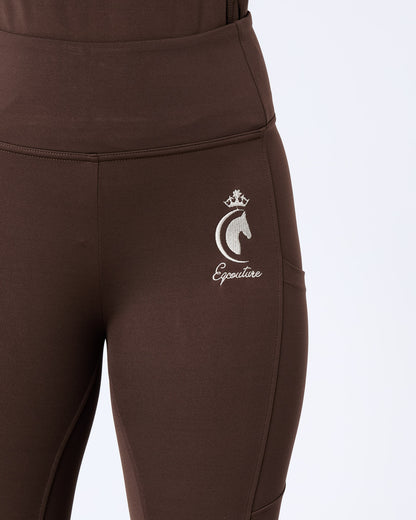 ORIGINALS Brown Riding Leggings / Tights with Phone Pockets - NO GRIP