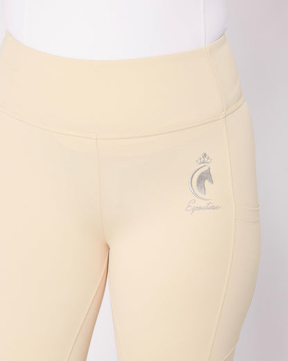 ORIGINALS Cream Horse Riding Competition Tights / Leggings- CORNISH CREAM No Grip