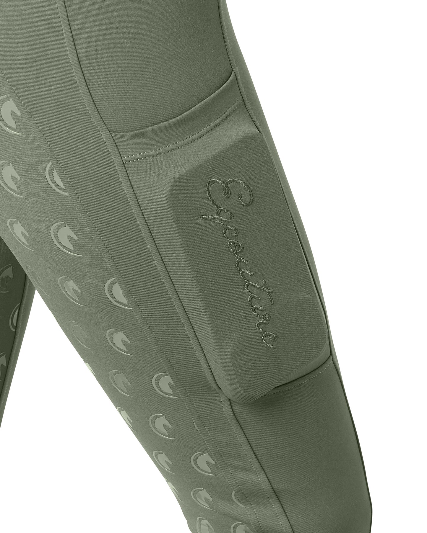 NEW ORIGINALS Olive Green Riding Leggings/Tights  - Full Grip