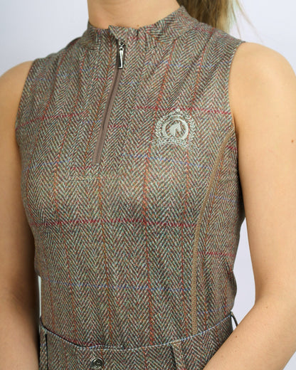 Sleeveless Equestrian Tweed Effect Base Layer
