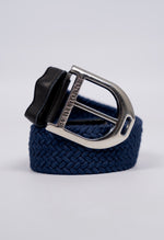 Load image into Gallery viewer, Elasticated Braided Stirrup Belt - NAVY

