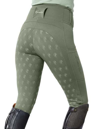 NEW ORIGINALS Olive Green Riding Leggings/Tights  - Full Grip