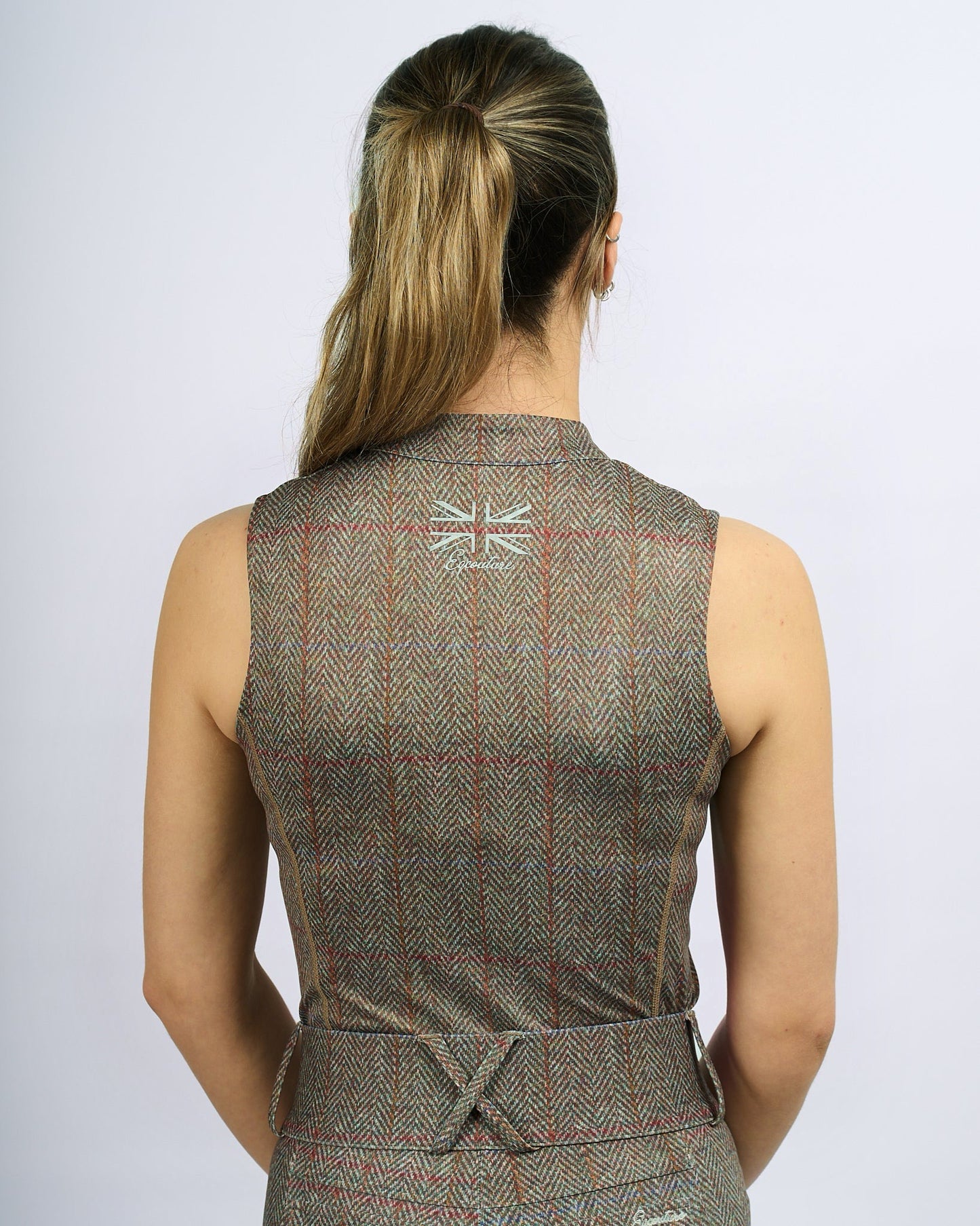 Sleeveless Equestrian Tweed Effect Base Layer