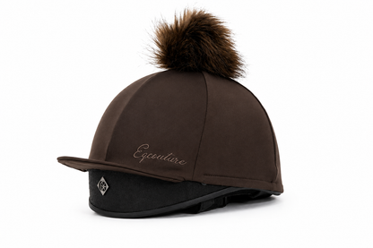 Deluxe Hat Silk with Removable Pom Pom -Chocolate Brown