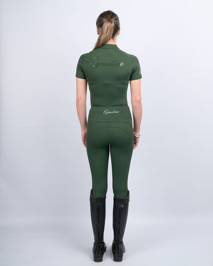 ORIGINALS Forest Green Riding Leggings / Tights with Phone Pockets - NO GRIP / SILICONE