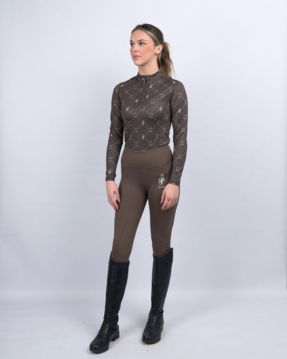 ORIGINALS Mocha Riding Leggings / Tights with Phone Pockets - NO GRIP / SILICONE
